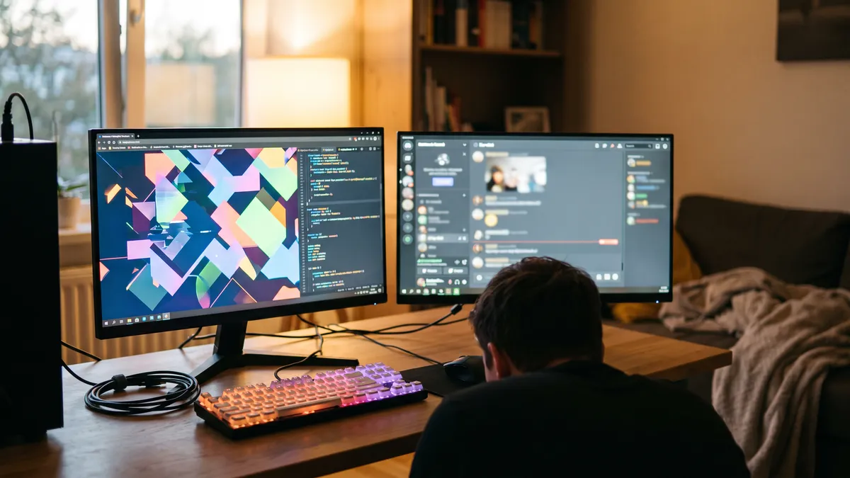 Illustration d'un setup gaming à domicile