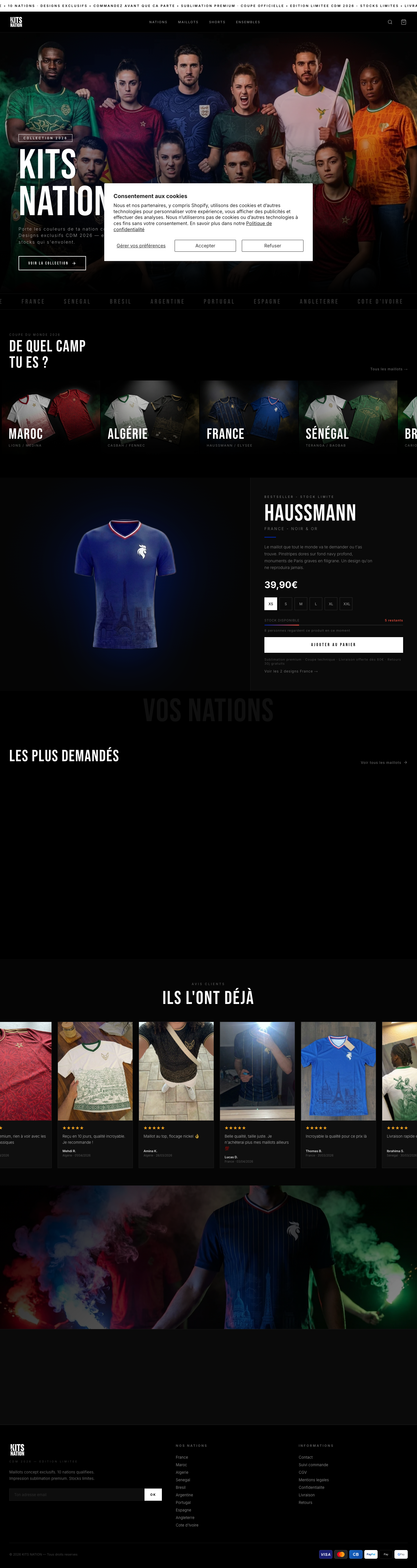 Screenshot site Kits Nation